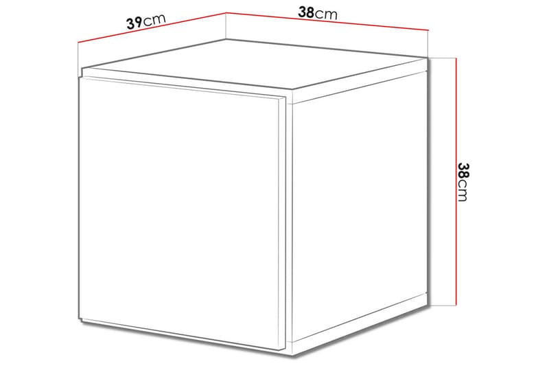 Roco Vitrineskap 37,5x39x37,5 cm - Antrasitt - Oppbevaring - Skap - Vitrineskap