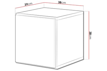 Roco Vitrineskap 37,5x39x37,5 cm - Svart - Oppbevaring - Skap - Vitrineskap