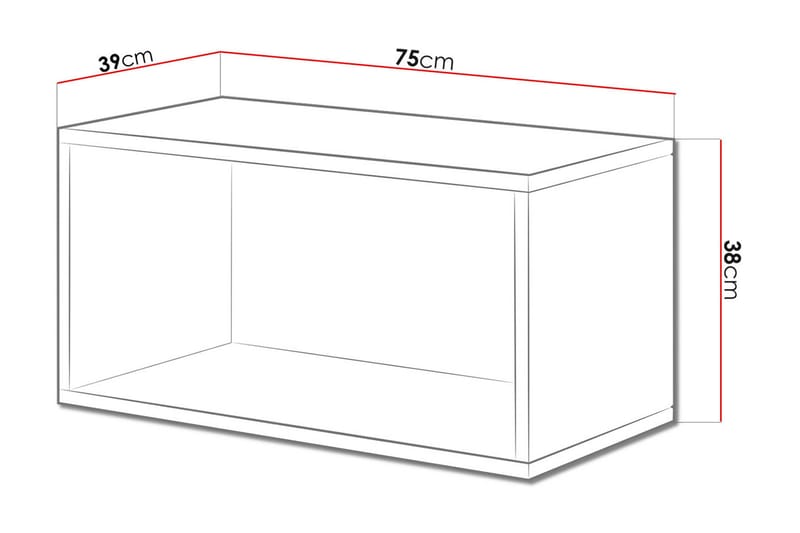 Roco Vitrineskap 37,5x39x75 cm - Svart - Oppbevaring - Skap - Vitrineskap