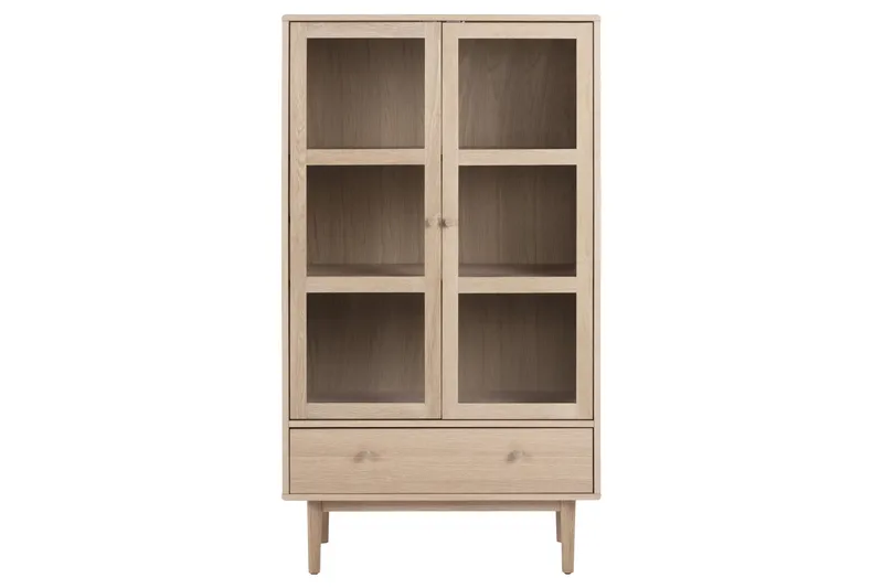 Salama Vitrineskap 144,8 cm - Hvid - Oppbevaring - Skap - Vitrineskap