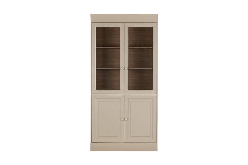 Sjundaa Vitrineskap 40x105 cm - Sand - Oppbevaring - Skap - Vitrineskap