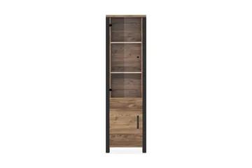 Skarebol Vitrineskap 56 cm - Svart/Tre/Natur - Oppbevaring - Skap - Vitrineskap