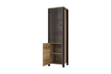 Skarebol Vitrineskap 56 cm - Svart/Tre/Natur - Oppbevaring - Skap - Vitrineskap