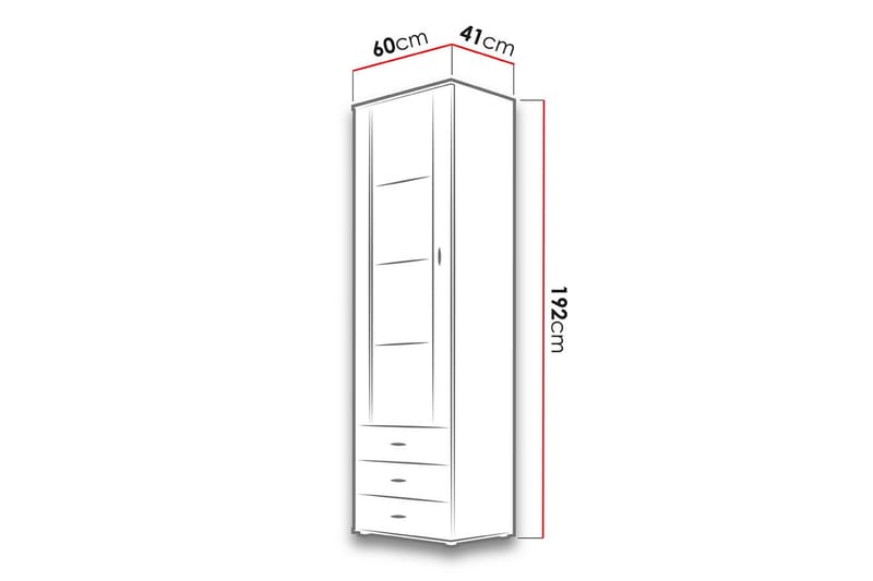 Soho Skåp 41x60 cm Black - Oppbevaring - Skap - Vitrineskap