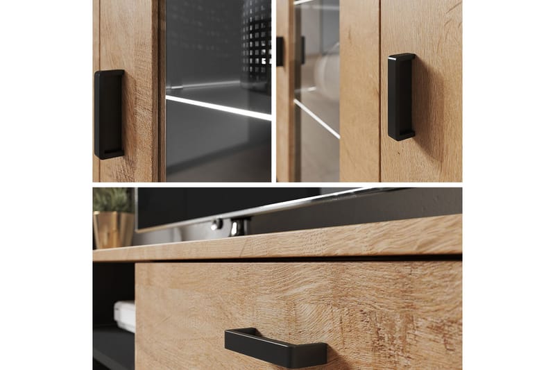 Soho Vitrineskap 60x29x115,5 cm - Svart - Oppbevaring - Skap - Vitrineskap