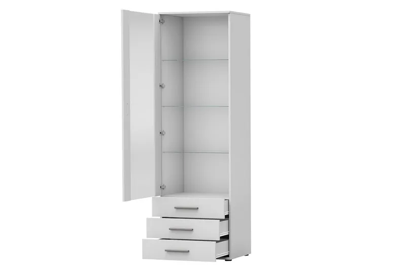 Soho Vitrineskap 60x41x192 cm - Svart - Oppbevaring - Skap - Vitrineskap