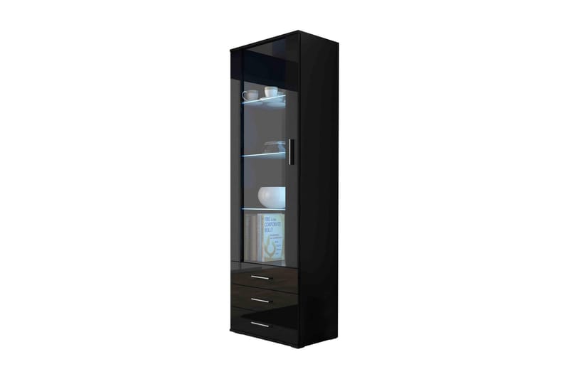 Soho Vitrineskap 60x41x192 cm - Svart - Oppbevaring - Skap - Vitrineskap