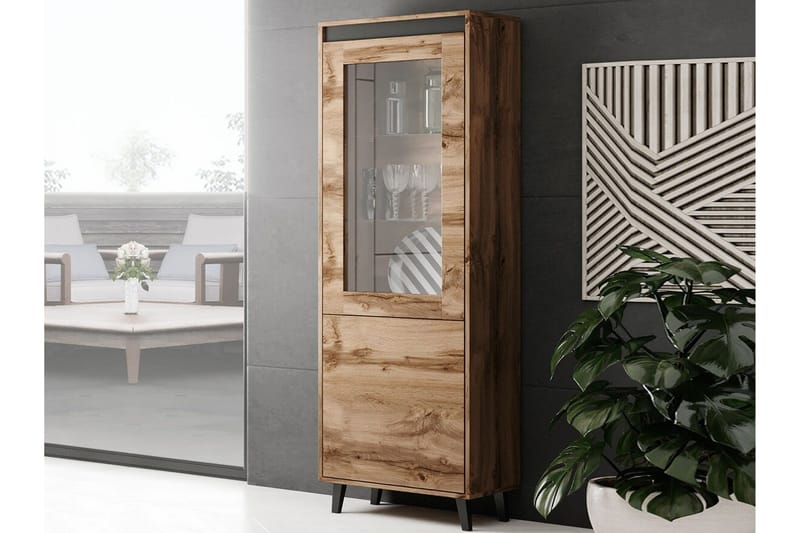 Strontian Vitrinskåp 183 cm Scandinavian Choice Anthracite - Oppbevaring - Skap - Vitrineskap