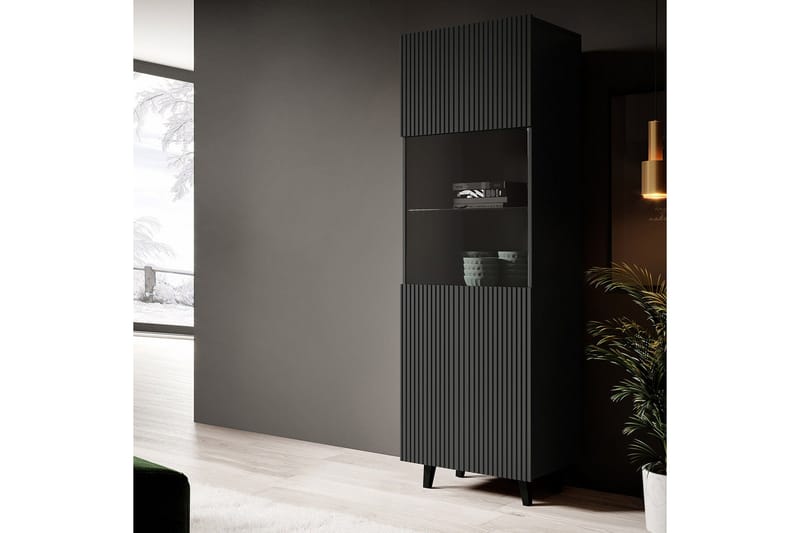 Strontian Vitrinskåp 183 cm Scandinavian Choice Anthracite/Black - Oppbevaring - Skap - Vitrineskap