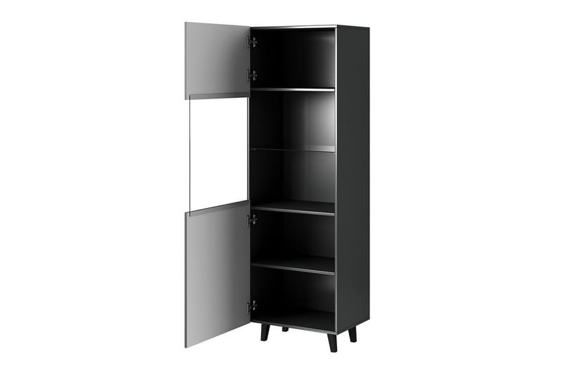 Strontian Vitrinskåp 183 cm Scandinavian Choice Anthracite/Black - Oppbevaring - Skap - Vitrineskap