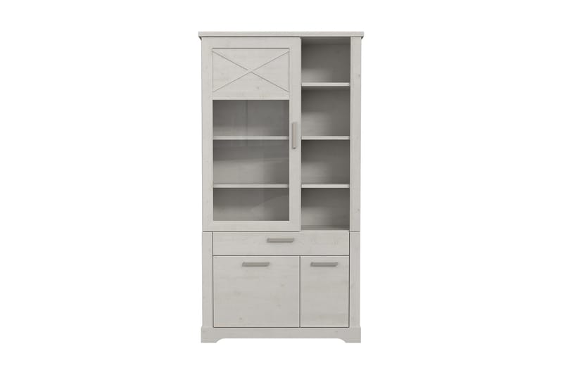 Svetis Vitrineskap 42x108 cm - Hvit - Oppbevaring - Skap - Vitrineskap