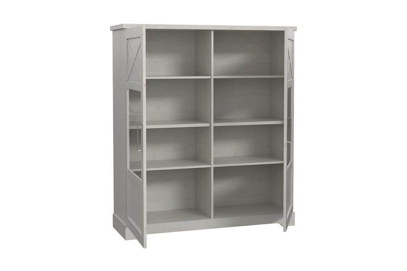 Svetis Vitrineskap 42x133 cm - Hvit - Oppbevaring - Skap - Vitrineskap