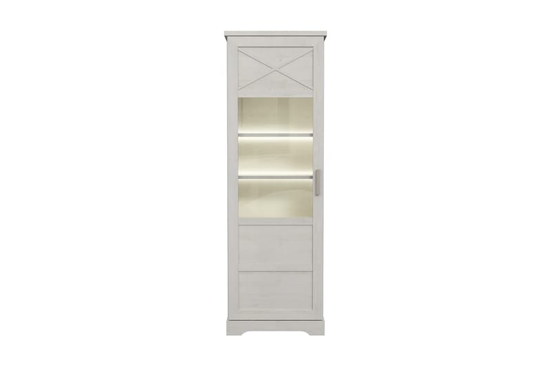 Svetis Vitrineskap 42x69 cm - Hvit - Oppbevaring - Skap - Vitrineskap