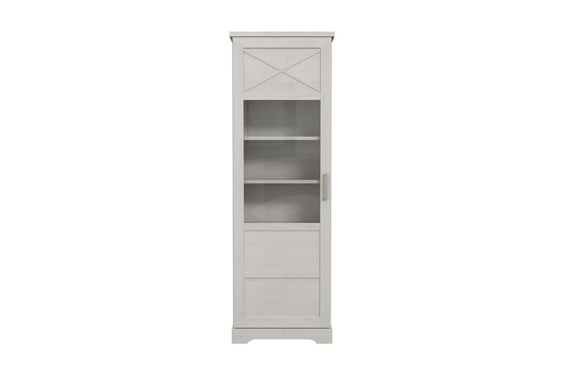 Svetis Vitrineskap 42x69 cm - Hvit - Oppbevaring - Skap - Vitrineskap