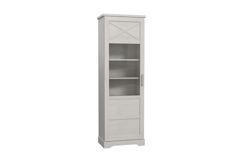 Svetis Vitrineskap 42x69 cm - Hvit - Oppbevaring - Skap - Vitrineskap