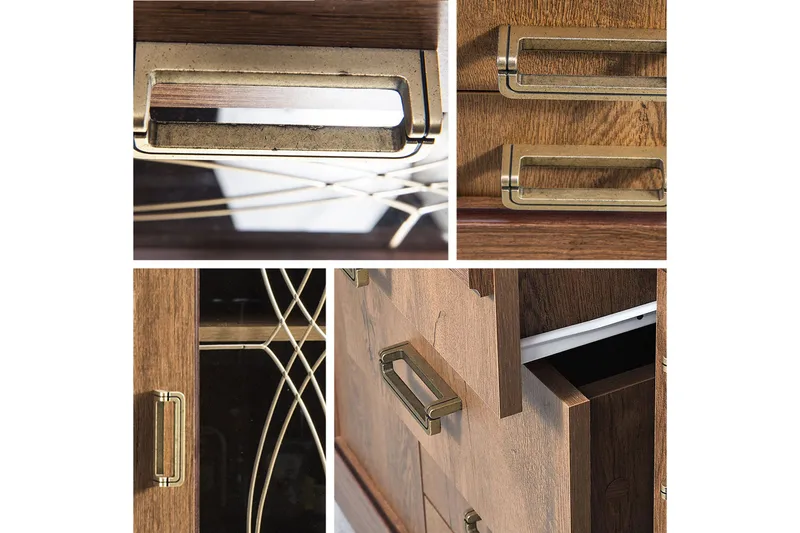 Tadeusz Vitrineskap 140x44x110 cm - Oppbevaring - Skap - Vitrineskap