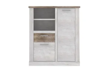 Talebi Skjenk 41x110 cm - Brun / Hvit - Oppbevaring - Skap - Vitrineskap
