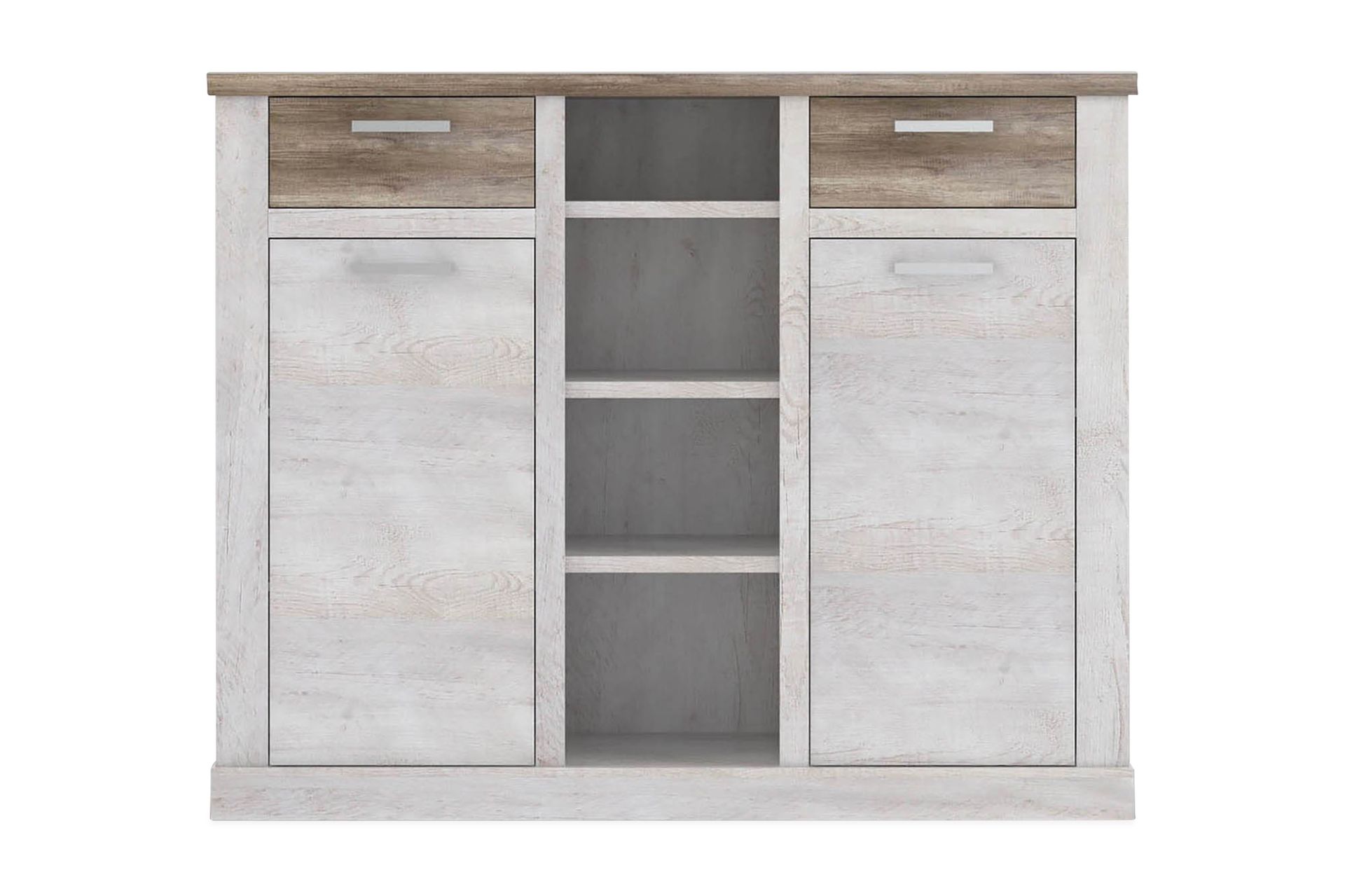 Talebi Skjenk 41x160 cm - Brun / Hvit - Oppbevaring - Skap - Vitrineskap