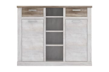 Talebi Skjenk 41x160 cm - Brun / Hvit - Oppbevaring - Skap - Vitrineskap