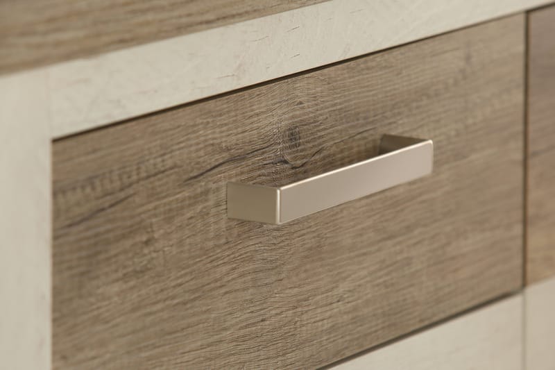 Talebi Skjenk 41x172 cm - Brun / Hvit - Oppbevaring - Skap - Vitrineskap