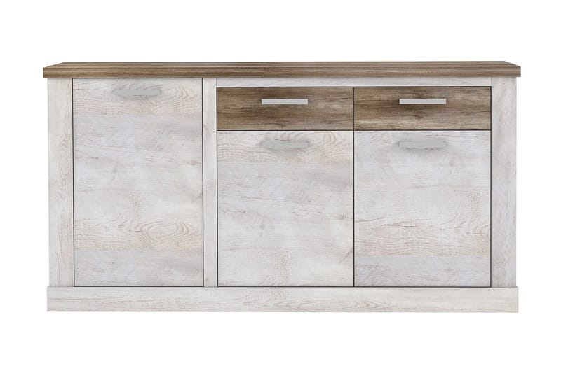 Talebi Skjenk 41x172 cm - Brun / Hvit - Oppbevaring - Skap - Vitrineskap