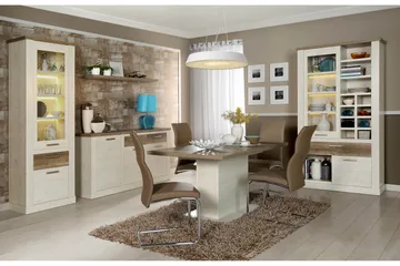 Talebi Skjenk 41x172 cm - Brun / Hvit - Oppbevaring - Oppbevaringsmøbler - Sideboard & skjenker