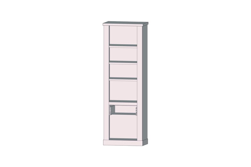 Talebi Vitrineskap 41x71 cm - Brun / Hvit - Oppbevaring - Skap - Vitrineskap