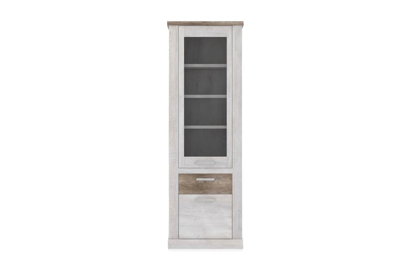 Talebi Vitrineskap 41x71 cm - Brun / Hvit - Oppbevaring - Skap - Vitrineskap