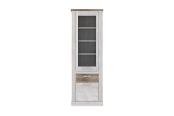 Talebi Vitrineskap 41x71 cm - Brun / Hvit - Oppbevaring - Skap - Vitrineskap