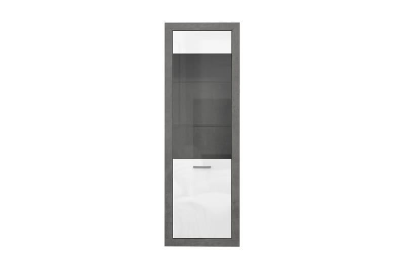 Tolovgrad Vitrineskap 41x63 cm - Grå/Hvit - Oppbevaring - Skap - Vitrineskap