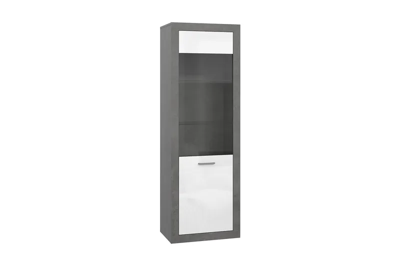 Tolovgrad Vitrineskap 41x63 cm - Grå/Hvit - Oppbevaring - Skap - Vitrineskap