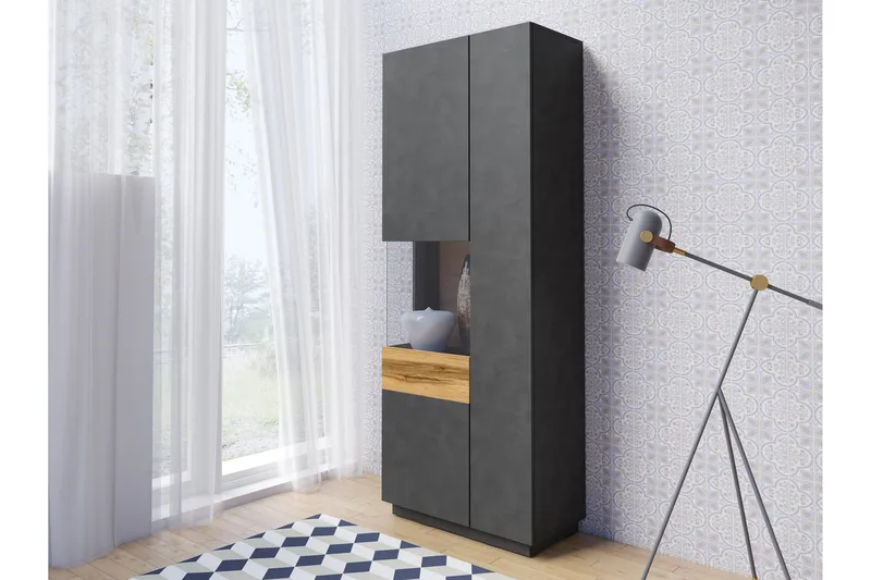 Tomeka Vitrineskap - Tre - Oppbevaring - Skap - Vitrineskap