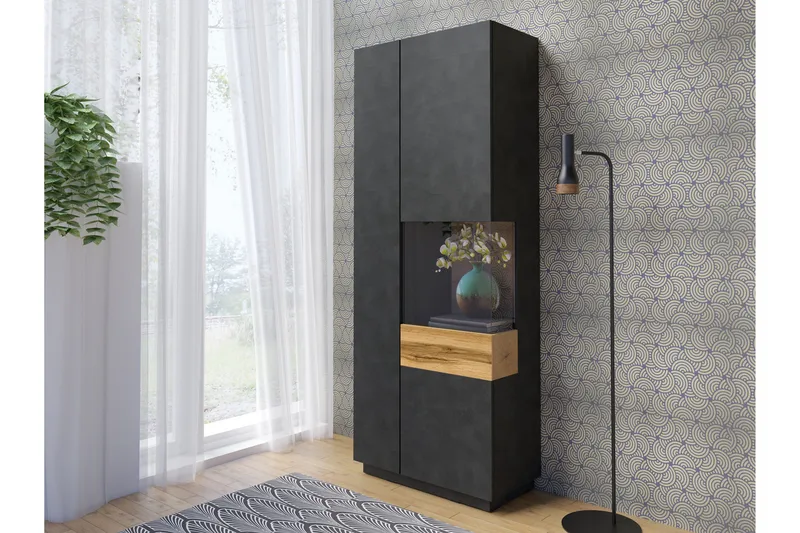 Tomeka Vitrineskap - Tre - Oppbevaring - Skap - Vitrineskap