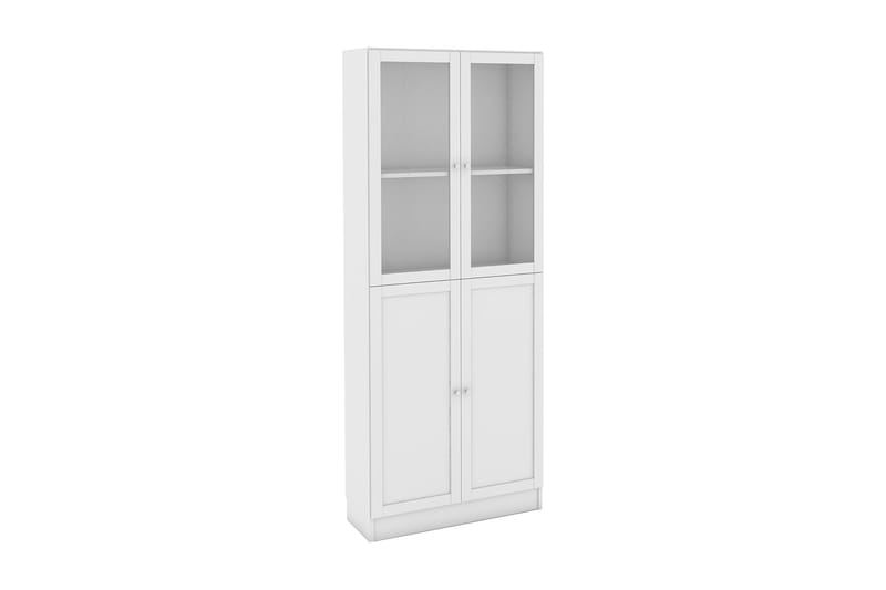 Trysil Vitrineskap 79 cm - Hvit - Oppbevaring - Skap - Vitrineskap