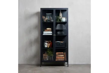 Umbri Vitrineskap 90 cm - Svart - Oppbevaring - Skap - Vitrineskap