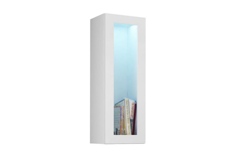 Vigo Vitrineskap 35x32x90 cm - Hvit - Oppbevaring - Skap - Vitrineskap