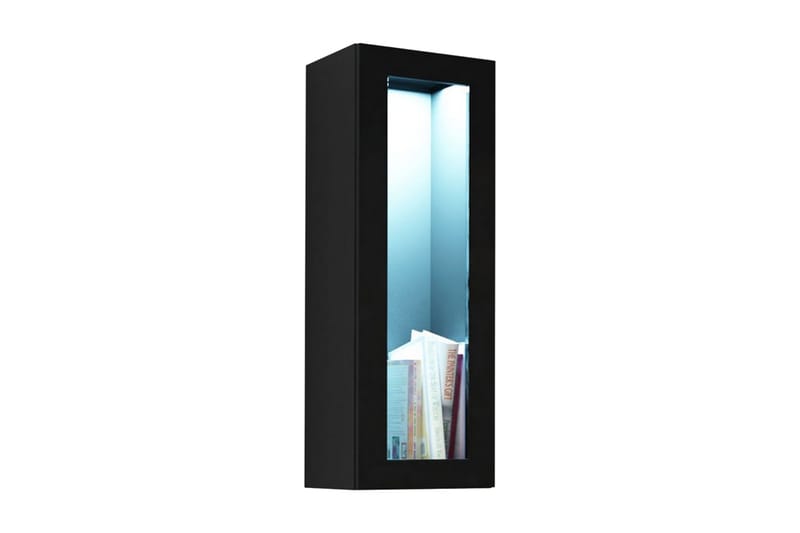 Vigo Vitrineskap 35x32x90 cm - Svart - Oppbevaring - Skap - Vitrineskap