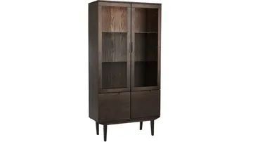 Vitrine Falmar med 4 Dører - Brun - Oppbevaring - Skap - Vitrineskap