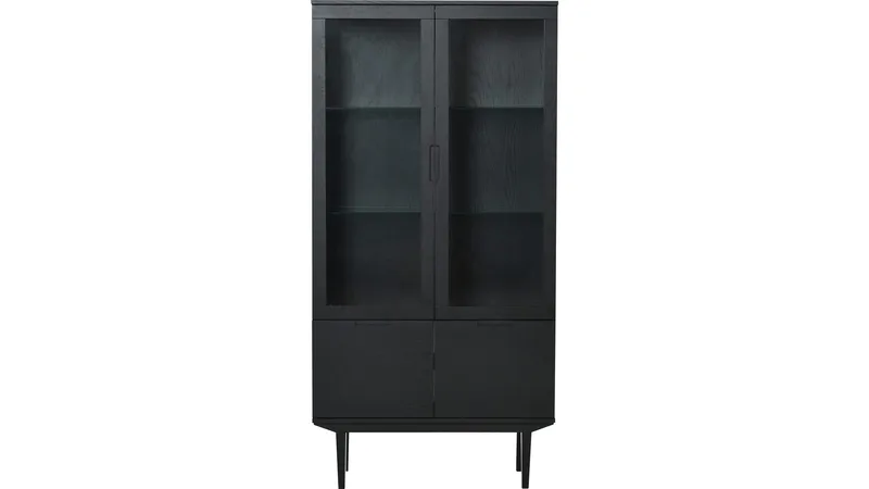 Vitrine Falmar med 4 Dører, Svart