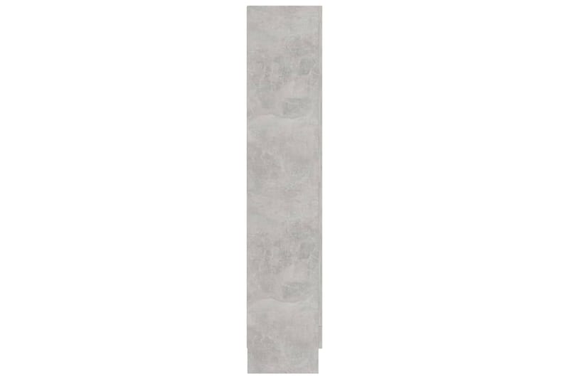 Vitrineskap betonggrå 82,5x30,5x150 cm sponplate - Grå - Oppbevaring - Skap - Vitrineskap
