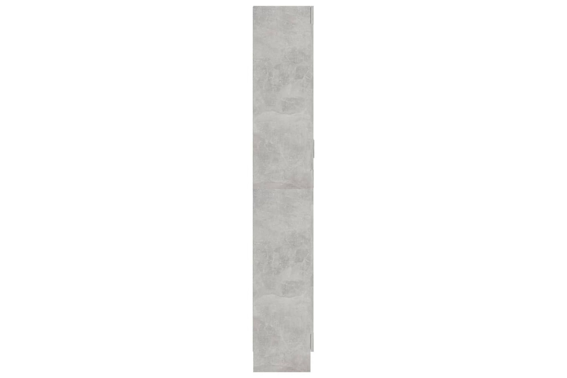 Vitrineskap betonggrå 82,5x30,5x185,5 cm sponplate - Grå - Oppbevaring - Skap - Vitrineskap