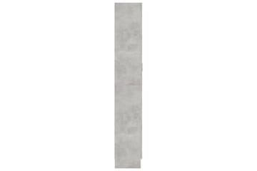 Vitrineskap betonggrå 82,5x30,5x185,5 cm sponplate - Grå - Oppbevaring - Skap - Vitrineskap
