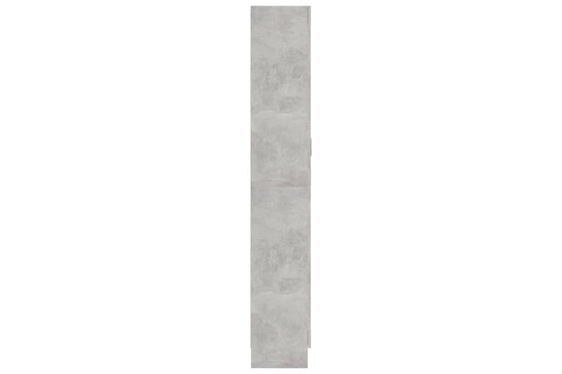 Vitrineskap betonggrå 82,5x30,5x185,5 cm sponplate - Grå - Vitrineskap