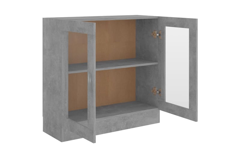 Vitrineskap betonggrå 82,5x30,5x80 cm sponplate - Grå - Oppbevaring - Skap - Vitrineskap
