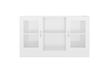 Vitrineskap høyglans hvit 120x30,5x70 cm sponplate - Hvit - Oppbevaring - Skap - Vitrineskap