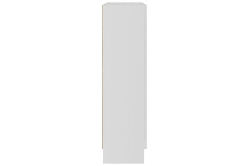 Vitrineskap hvit 82,5x30,5x115 cm sponplate - Hvit - Oppbevaring - Skap - Vitrineskap