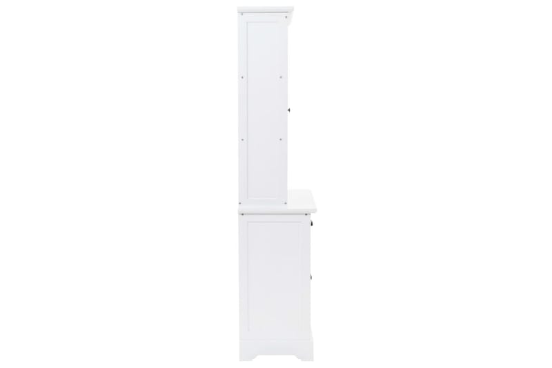 Vitrineskap med 4 dører MDF og furu 80x40x180 cm - Oppbevaring - Skap - Vitrineskap