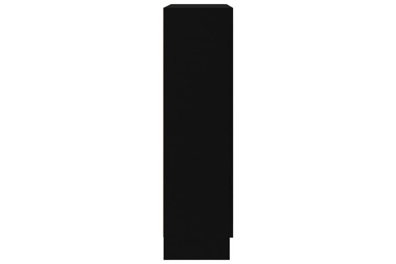 Vitrineskap svart 82,5x30,5x115 cm sponplate - Svart - Vitrineskap