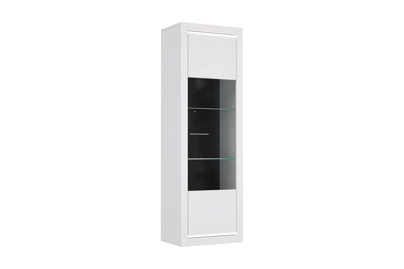 Worsaw Vitrineskap 63 cm - Hvit - Oppbevaring - Skap - Vitrineskap