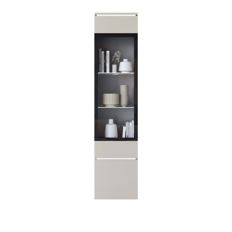 vitrineskap Høyskap vitrineskap VERA TYP 002 + LED beige, undefined